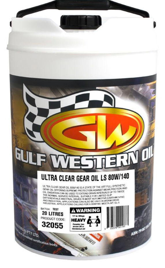 Gulf Western Ultra Clear Full Syn LS Gear Oil 80W-140 (20L)