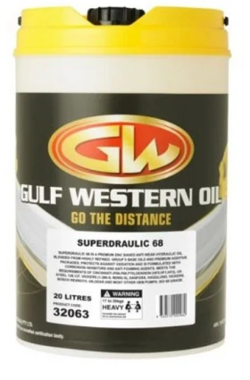 Gulf Western Superdraulic Anti-Wear Hydraulic Oil ISO 68 (20L)