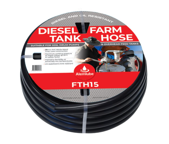 Alemlube Diesel Farm Tank Hose 20m x 38mm ID