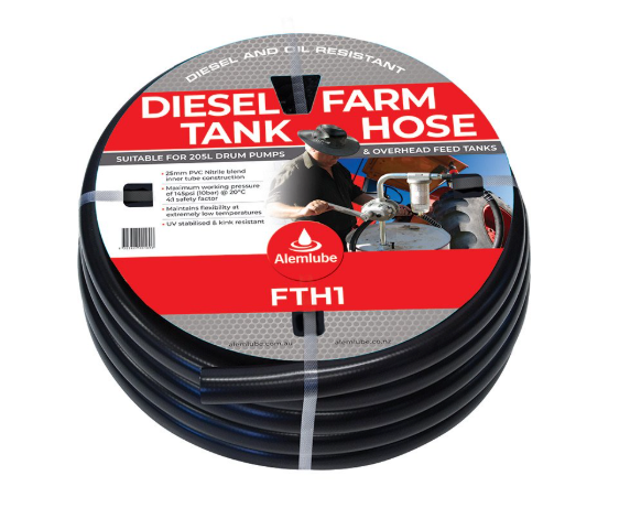 Alemlube Diesel Farm Tank Hose 20m x 25mm ID