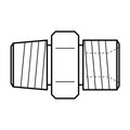 BOA AB technical drawing (BSPT male x BSPP male straight adaptor)