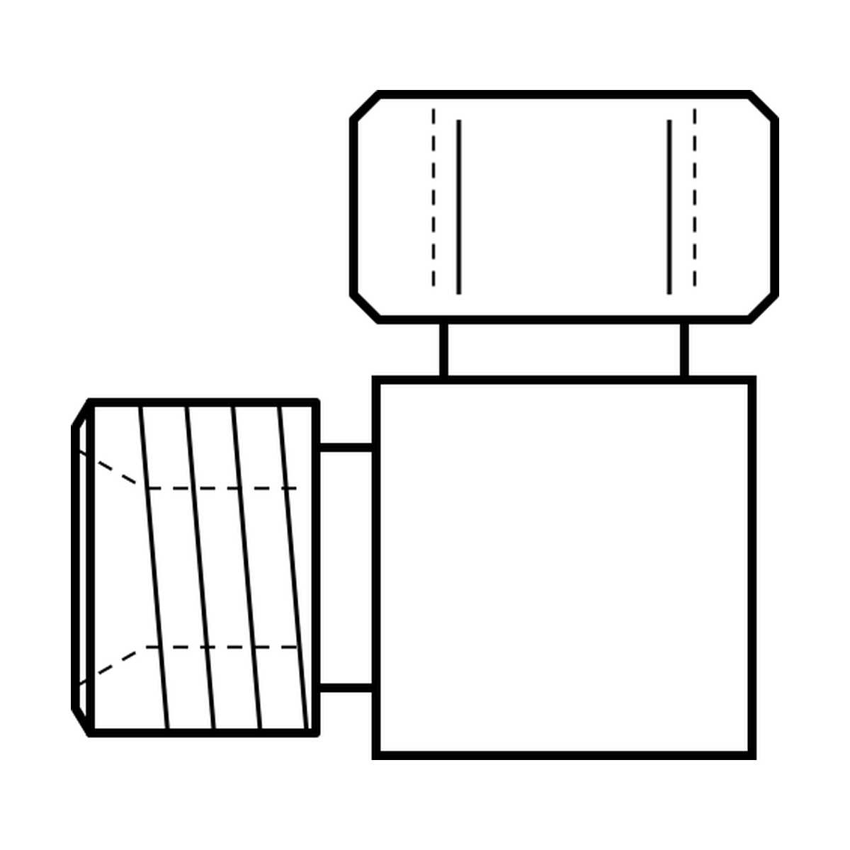 BOA technical drawing AD5 BSPPM x JICF SW 90