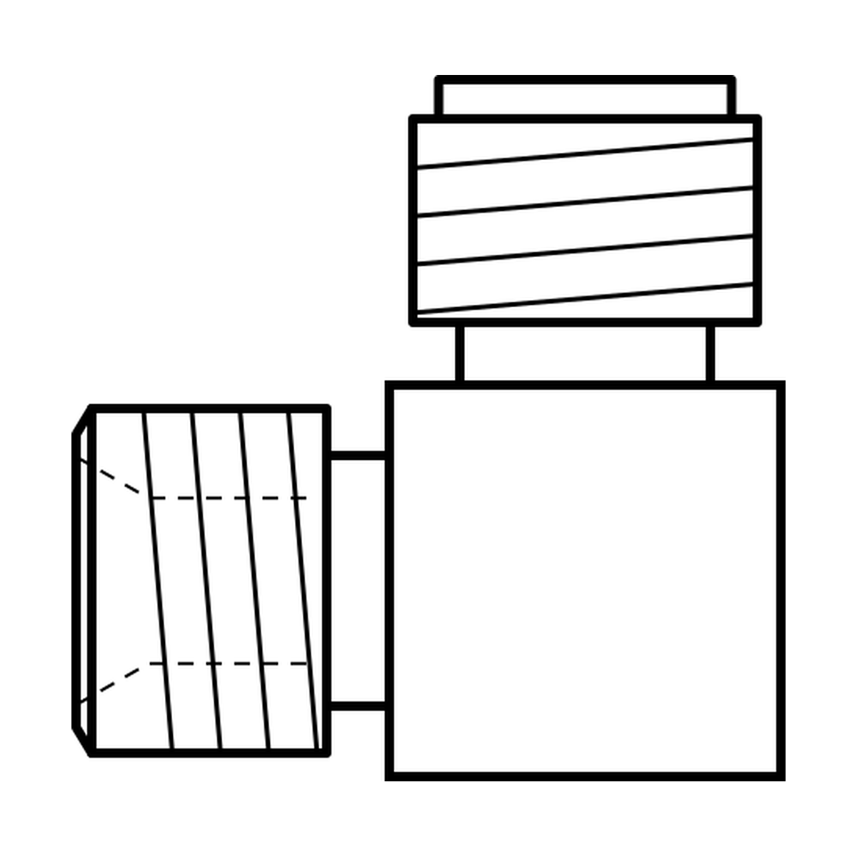 BOA technical drawing AD5 BSPPM x ORFSM 90