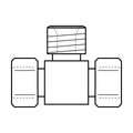 BOA technical drawing AD5 tee BSPPF SW BSPPF SW BSPPM