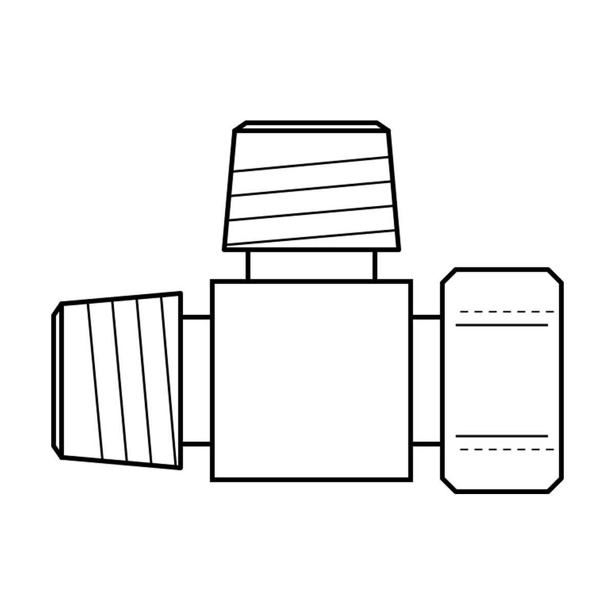 BOA technical drawing AD5 tee BSPTM BSPPF SW BSPTM