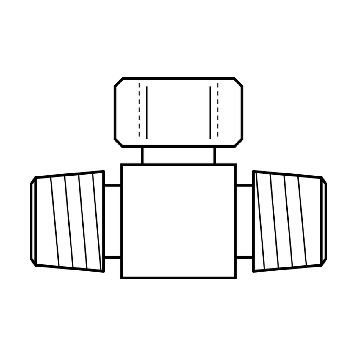BOA technical drawing AD5 tee BSPTM BSPTM BSPPF SW