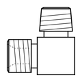BOA technical drawing AD BSPP male x BSPT male 90