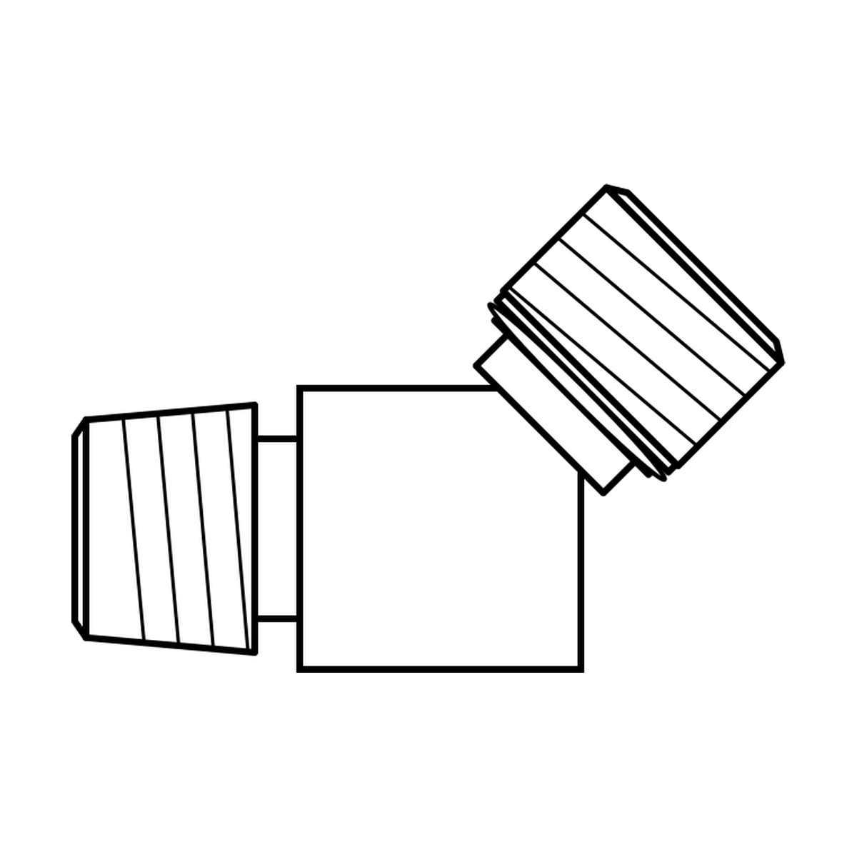 BOA technical drawing AD BSPT male x UNO male 45