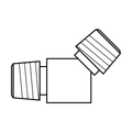 BOA technical drawing AD NPT male x NPT male 45