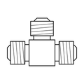 BOA technical drawing AD tee JIC JIC JIC