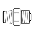 BOA AG technical drawing (BSPT male x JIC male straight adaptor)
