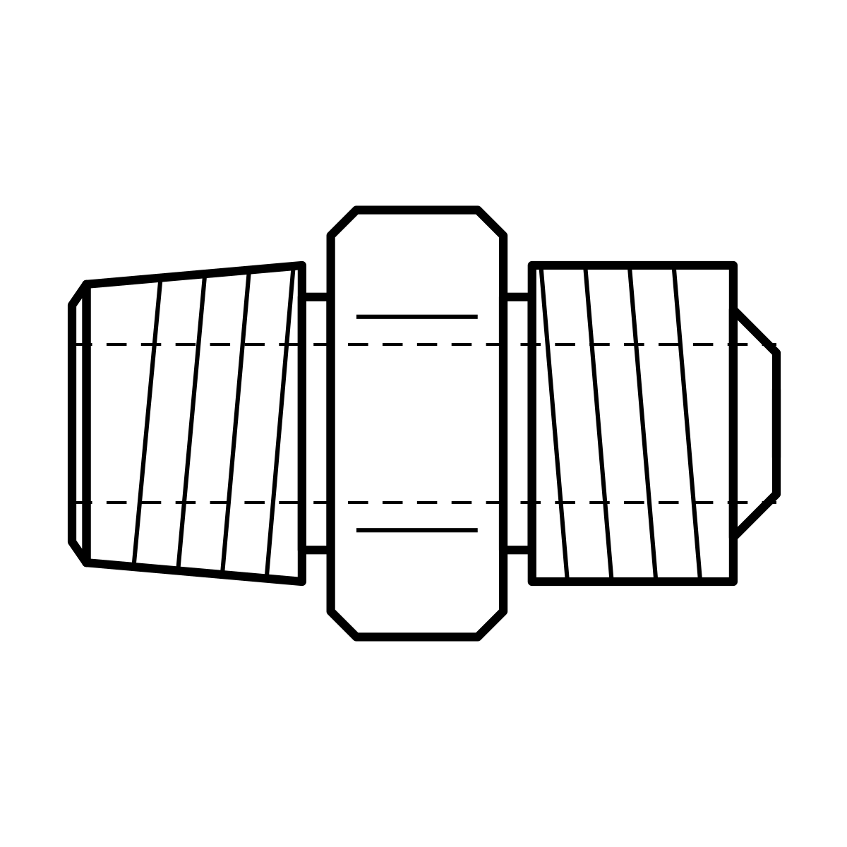 BOA AG technical drawing (BSPT male x JIC male straight adaptor)