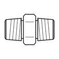 BOA AL technical drawing (BSPT male x NPT male straight adaptor)
