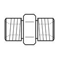 BOA BB technical drawing (BSPP male x BSPP male straight adaptor)