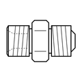 BOA BG technical drawing (BSPP male x JIC male straight adaptor)
