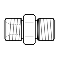 BOA BN technical drawing (BSPP male x UNO male straight adaptor)