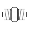 BOA GG technical drawing (JIC male x JIC male straight adaptor)