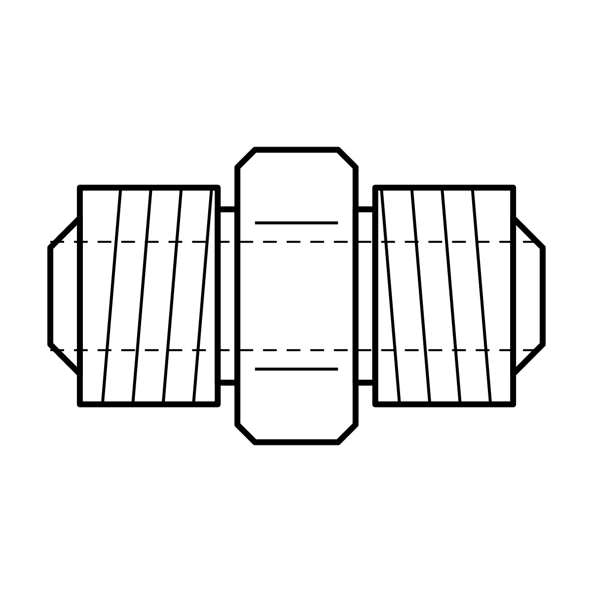 BOA GG technical drawing (JIC male x JIC male straight adaptor)