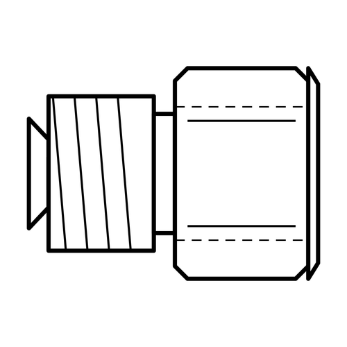 BOA GJF technical drawing (JIC male x JIC female fixed)