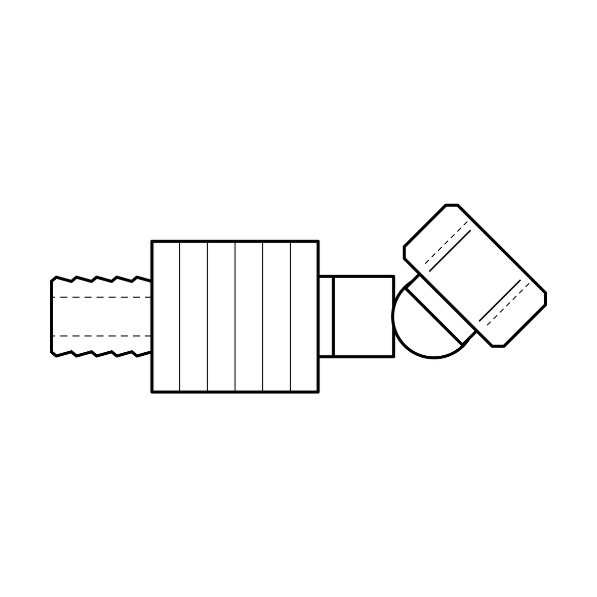 BOA technical drawing HE8 crimp x JICF 45