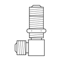 BOA technical drawing N13 bulkhead elbow JIC