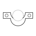 BOA technical drawing N13 split flange clamp half