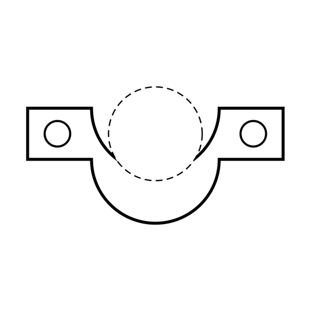 BOA technical drawing N13 split flange clamp half