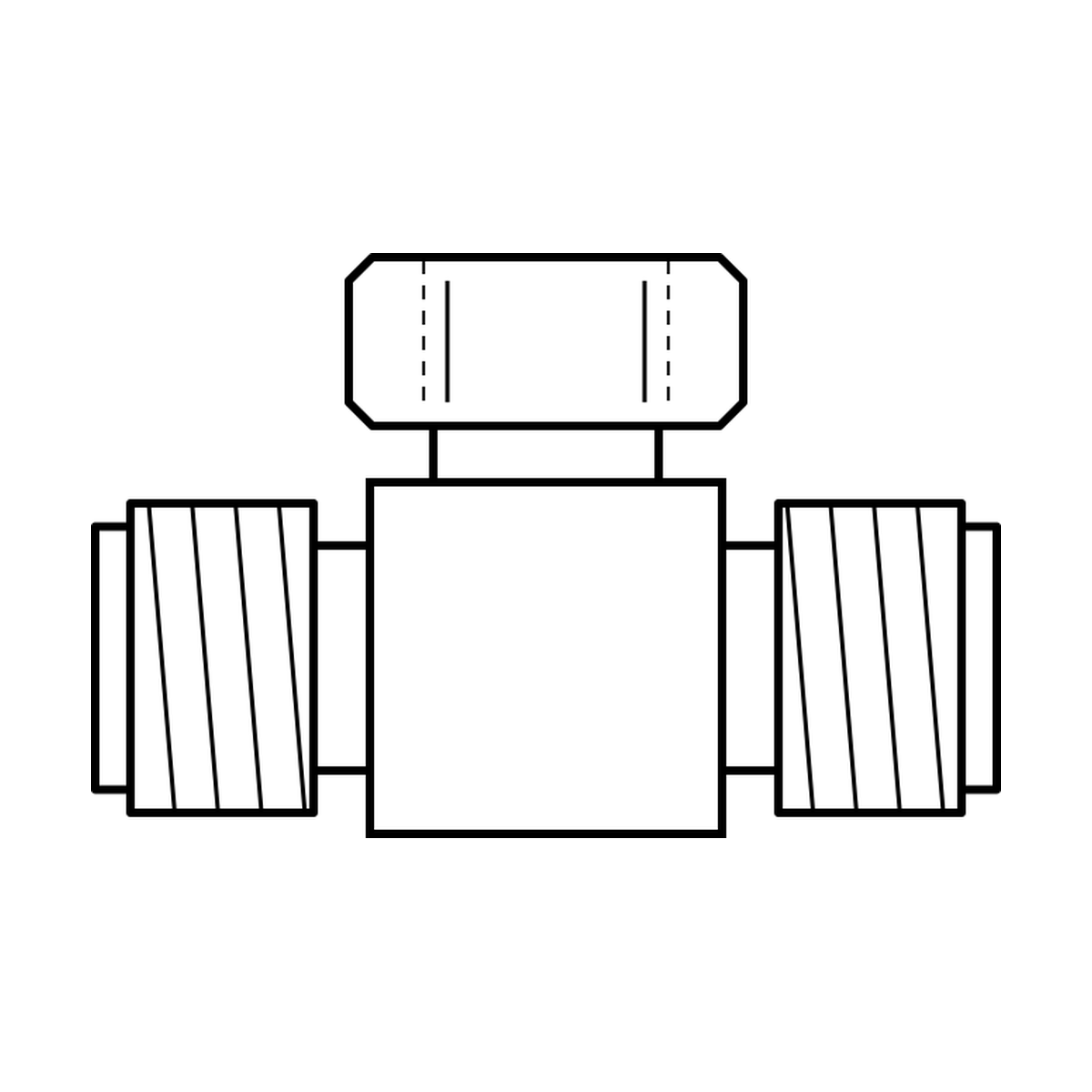 BOA technical drawing N13 tee ORFS M M F