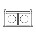 BOA technical drawing P14 HD double cushion PVC clamp