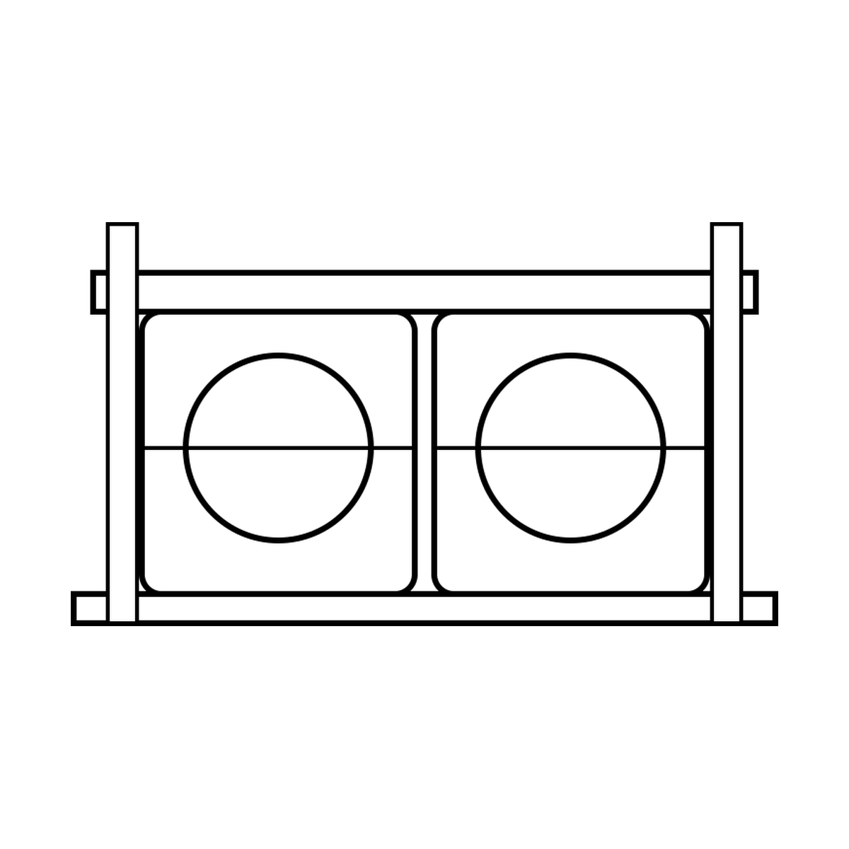 BOA technical drawing P14 HD double cushion PVC clamp