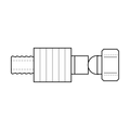 BOA technical drawing P14 Komatsu female x swage hosetail