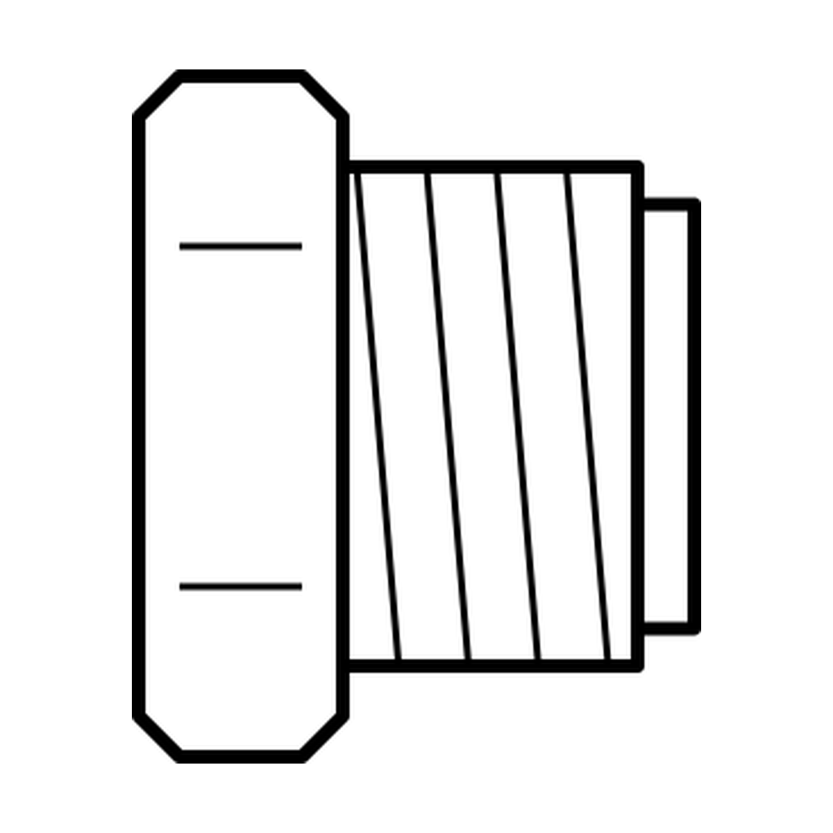 BOA technical drawing P14 ORFS male plug