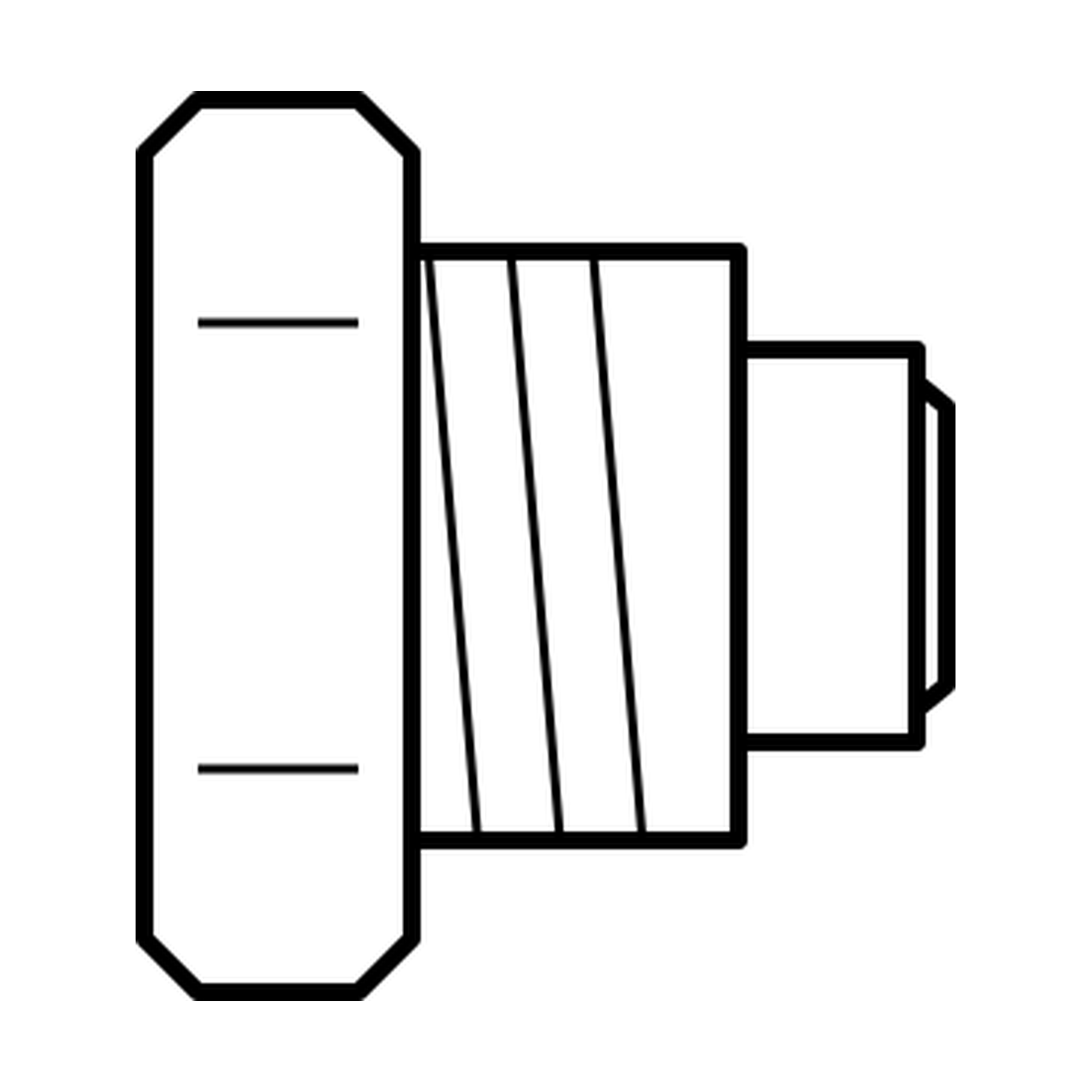 BOA technical drawing P14 WEO male plug