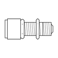 BOA technical drawing P14 flat face bulkhead coupler