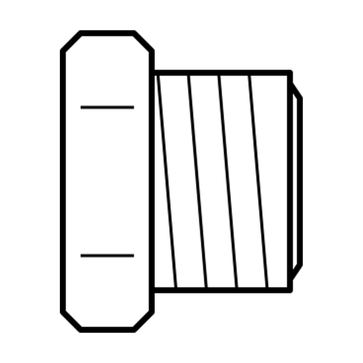 BOA technical drawing P14 metric male plug