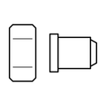BOA technical drawing P14 metric tube insert with nut