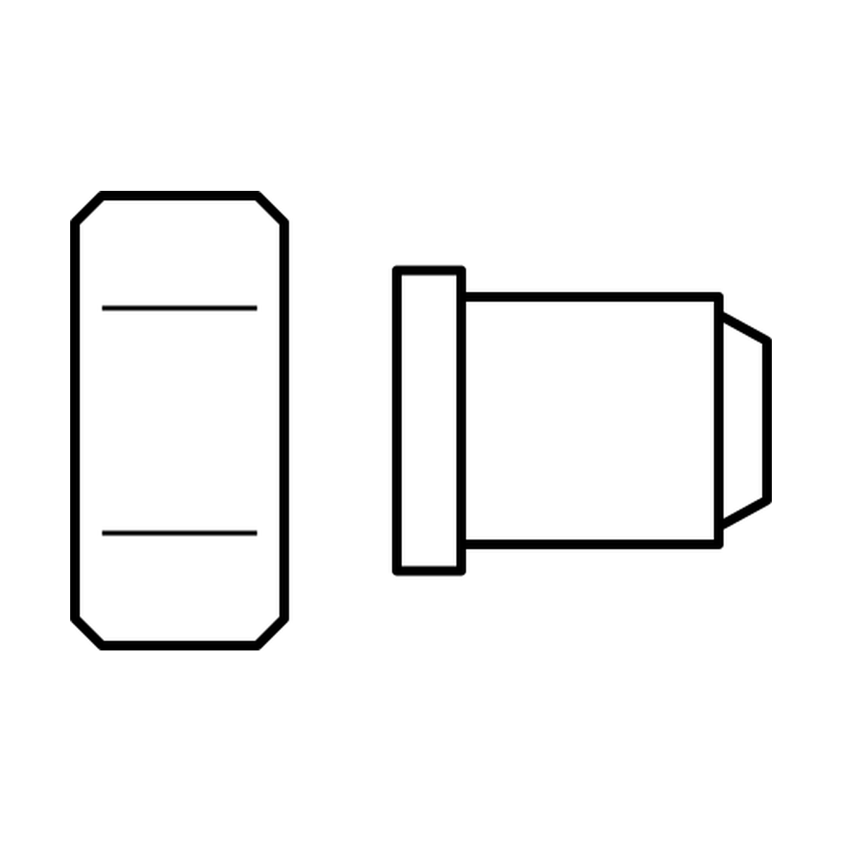 BOA technical drawing P14 metric tube insert with nut