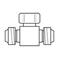 BOA technical drawing P14 metric tube swivel branch tee