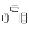 BOA technical drawing P14 metric tube swivel run tee