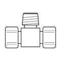 BOA technical drawing P14 tee solid NPT F F M