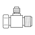 BOA technical drawing P14 test port tee ORFSF ORFSM UNO