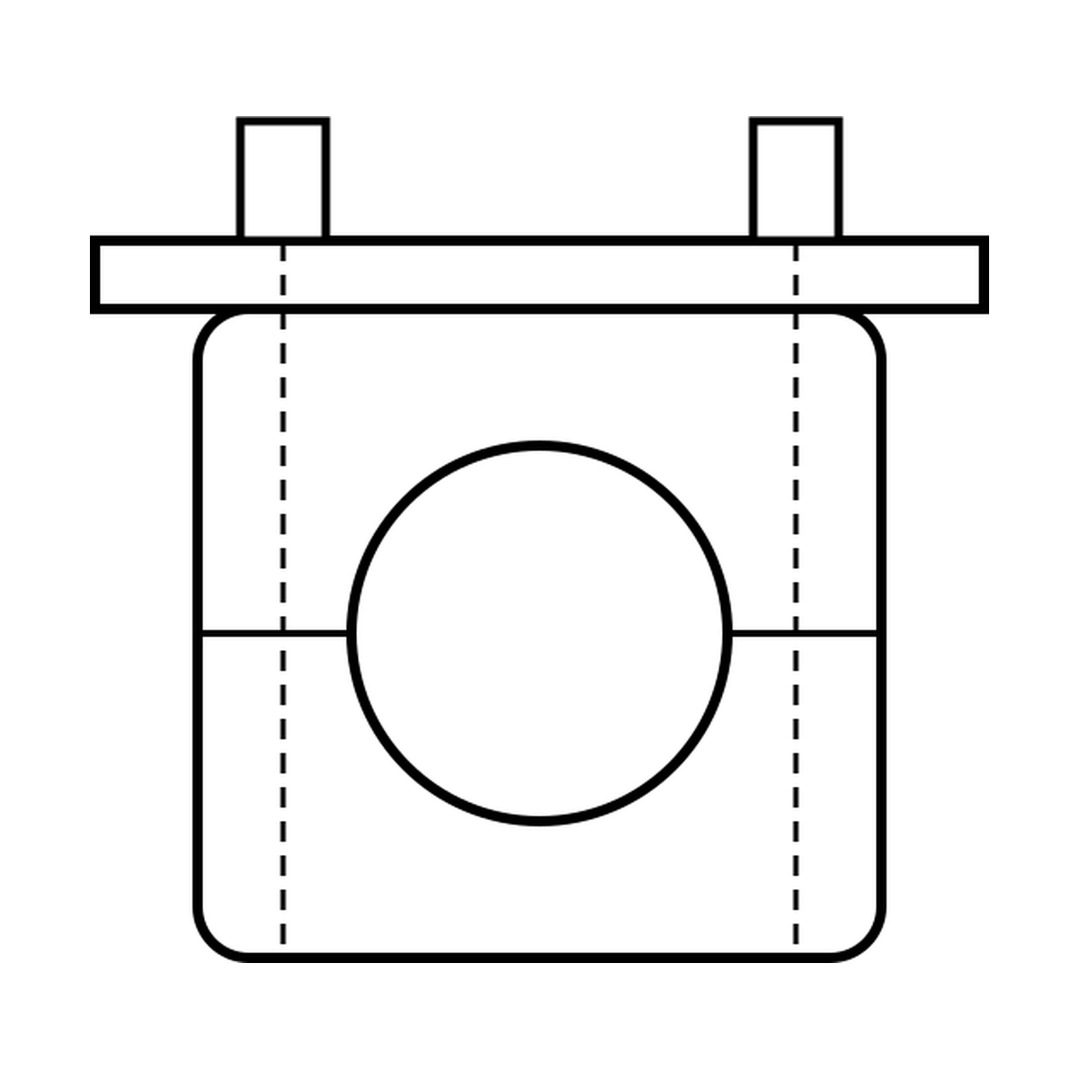 BOA technical drawing X5 pipe clamp DIN3015 single
