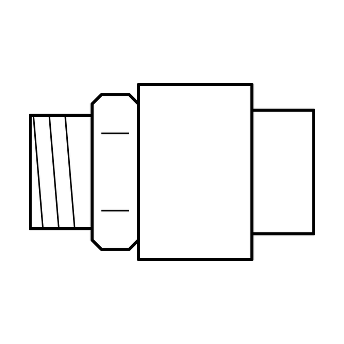BOA technical drawing X5 quick coupling flatface male