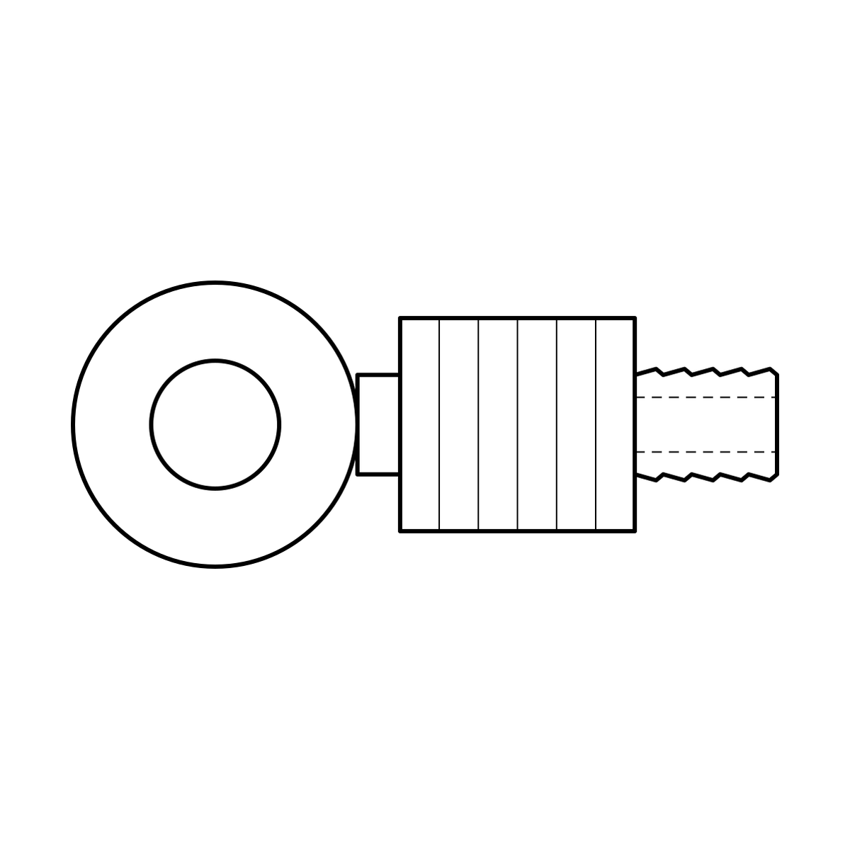 BOA technical drawing X7 banjo crimp hose end