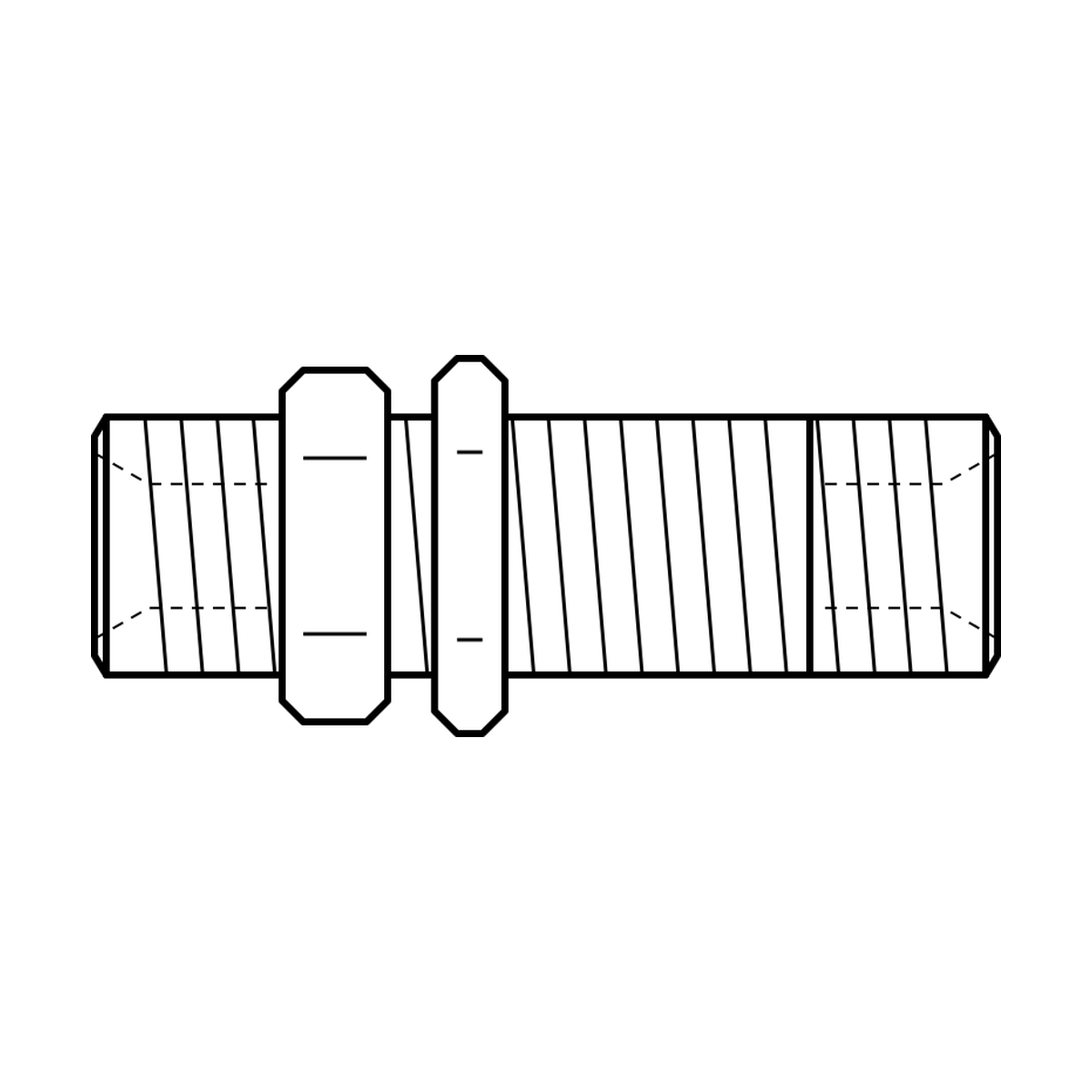 BOA technical drawing X7 bulkhead BSPP x BSPP