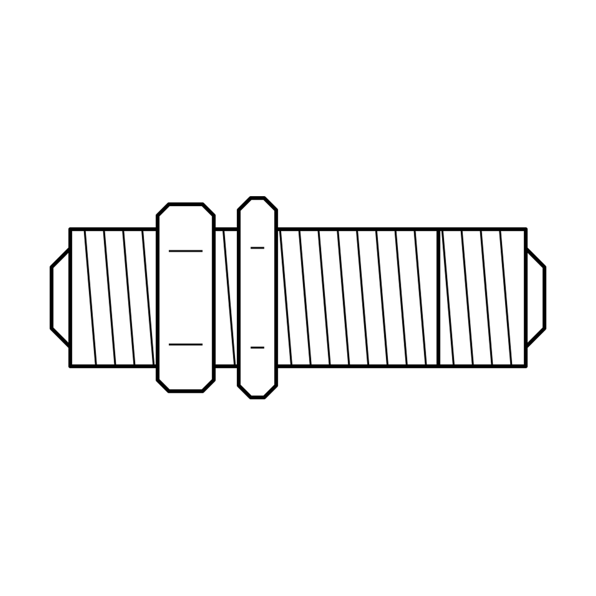 BOA technical drawing X7 bulkhead JIC x JIC