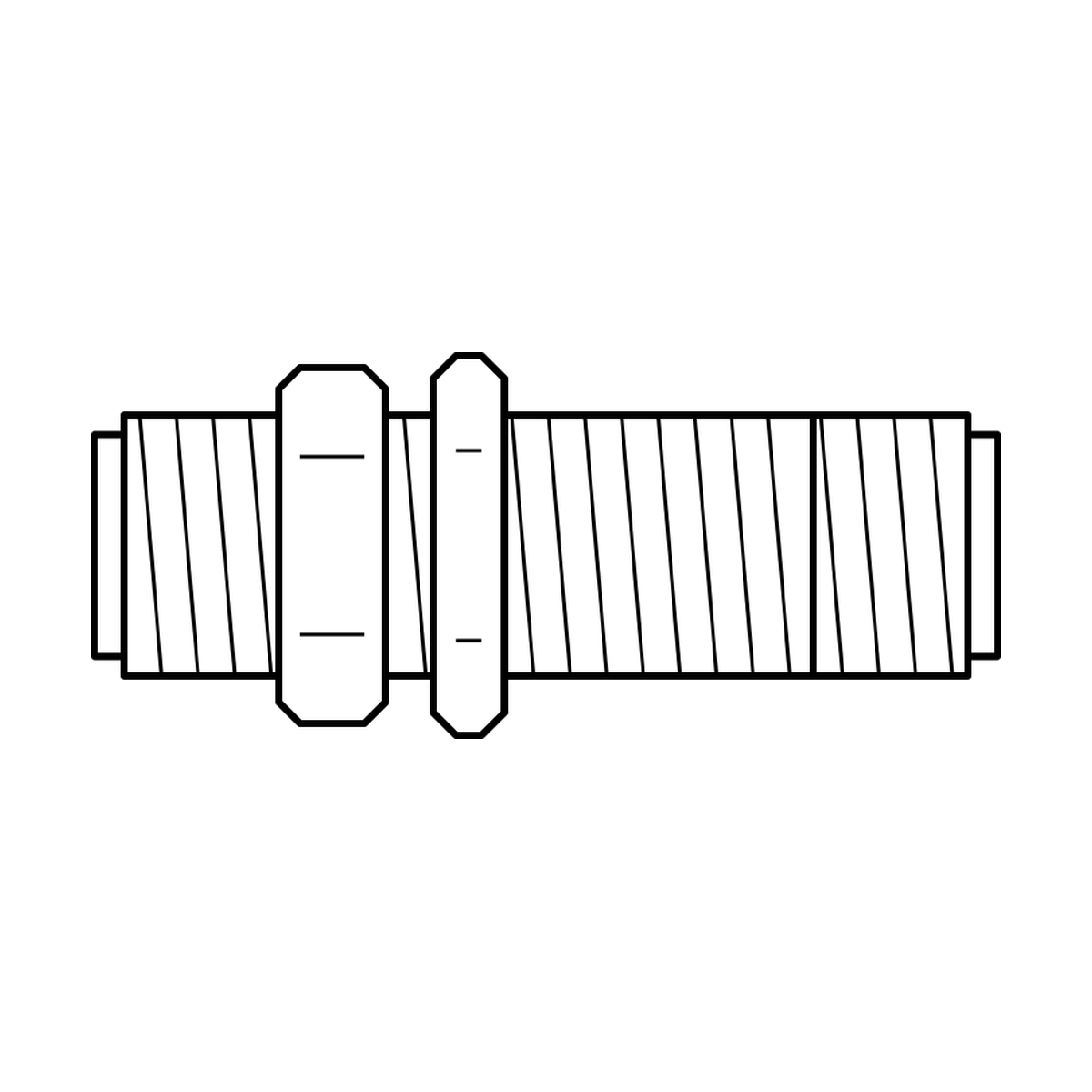 BOA technical drawing X7 bulkhead ORFS x ORFS