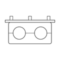 BOA technical drawing X7 double pipe clamp