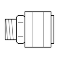 BOA technical drawing X7 flatface female coupler