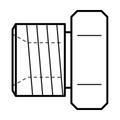 BOA technical drawing X7 male plug BSPP